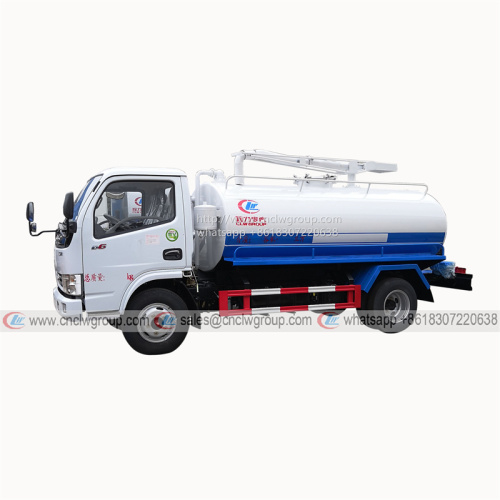 Dongfeng 3~5cbm vacuum septic tank feces sucking sewage truck