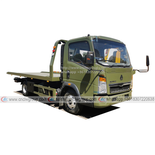 HOWO RHD 3 ton mini flatbed wrecker tow truck
