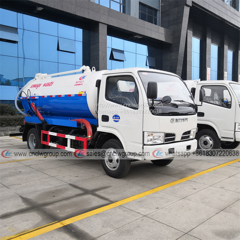 Dongfeng 3~5cbm sewer dirty pool cleaner sewage sucker truck