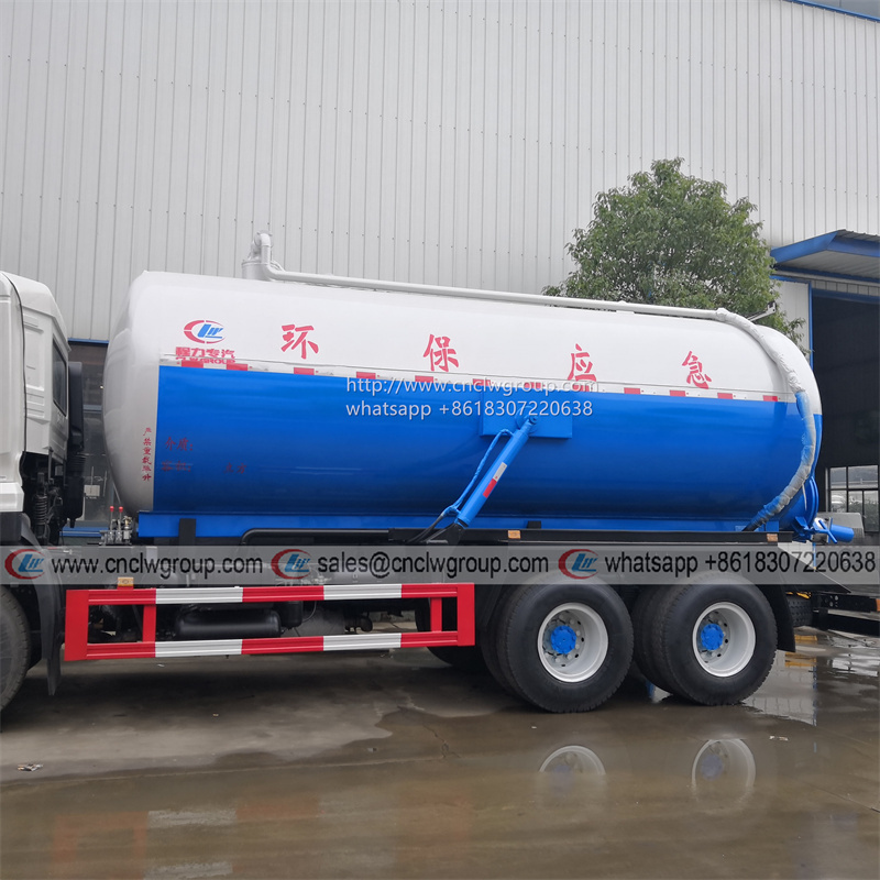 Dongfeng KL 6x4 16-20cbm 10 wheeler vacuum sewage suction sewer cleaner truck