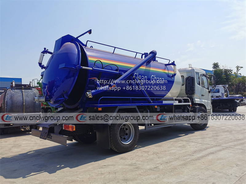 Dongfeng new cabin 10~14m3 Cesspool gully emptier dirt liquid tank vacuum sewage suction truck
