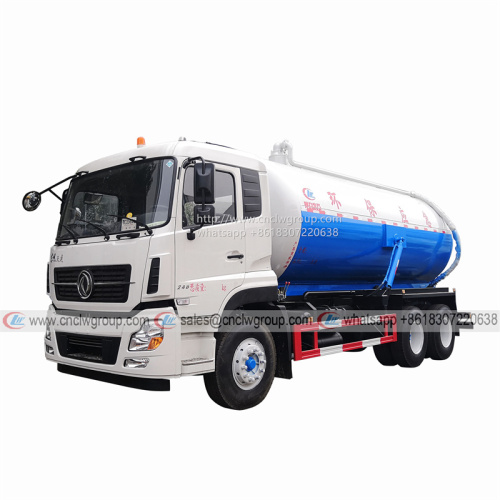Dongfeng KL 6x4 16-20cbm 10 wheeler vacuum sewage suction sewer cleaner truck