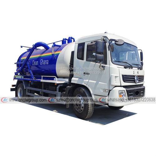 Dongfeng new cabin 10~14m3 Cesspool gully emptier dirt liquid tank vacuum sewage suction truck