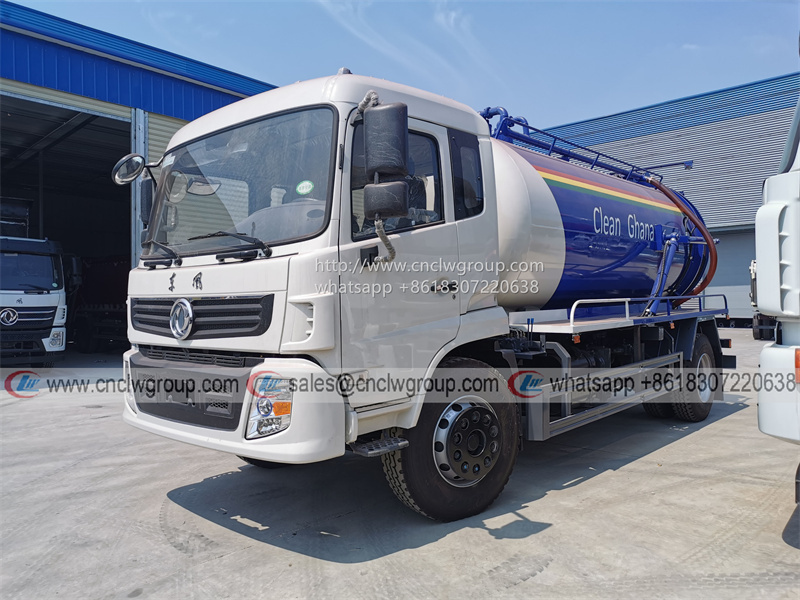 Dongfeng new cabin 10~14m3 Cesspool gully emptier dirt liquid tank vacuum sewage suction truck