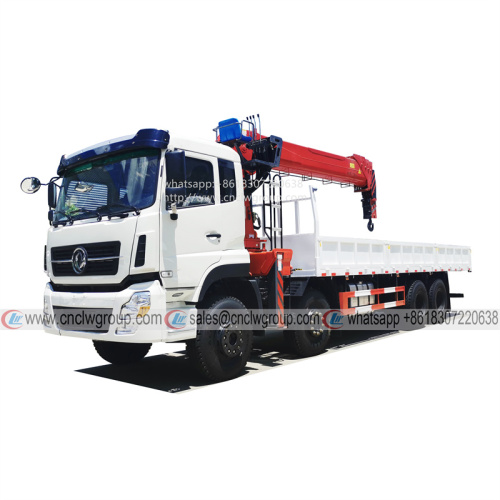 Dongfeng 8x4 12 wheeler boom truck mounted 14 ton hydraulic crane
