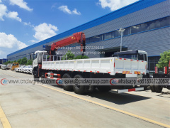 Dongfeng 8x4 12 wheeler boom truck mounted 14 ton hydraulic crane