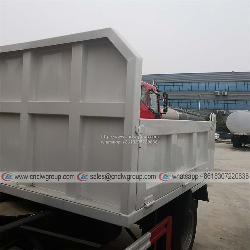 DFAC light duty dumper boom mini truck with 2 ton crane tipper mounted hydraulic crane