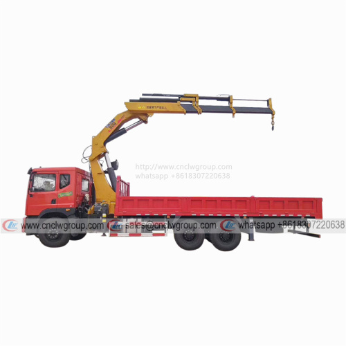 Dongfeng 6x4 10 wheeler 10 ton folding arm boom truck mounted articulated crane
