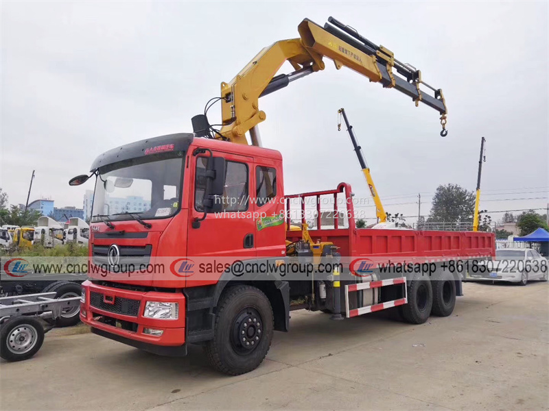 Dongfeng 6x4 10 wheeler 10 ton folding arm boom truck mounted articulated crane
