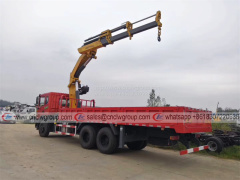 Dongfeng 6x4 10 wheeler 10 ton folding arm boom truck mounted articulated crane