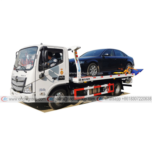 Foton Aumark 3 ton 4 ton fault car rescue wrecker flat bed tray roll back tow truck