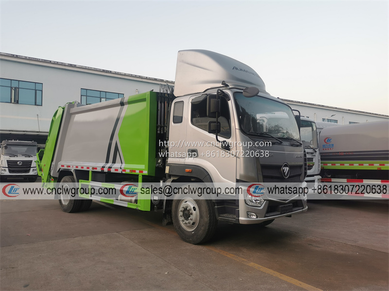 Foton Aumark S5 Euro5 12m3 garbage compactor rear loader refuse trash truck