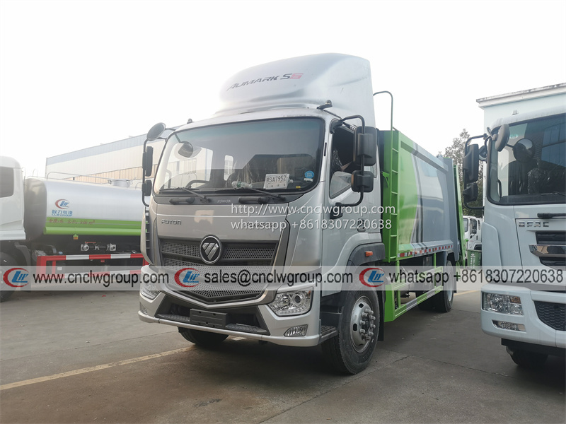 Foton Aumark S5 Euro5 12m3 garbage compactor rear loader refuse trash truck