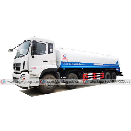 Dongfeng KL 8x4 25000 liter water sprinkler water bowser tanker spraying truck