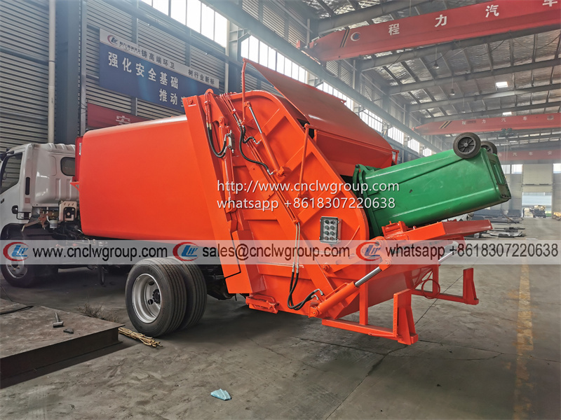 CLW ZYS05 5m3 small trash compactor garbage rubbish bin compactor upper body