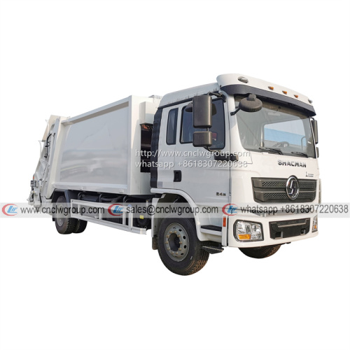 SHACMAN 4x2 210hp waste compactor 15 trash compactor truck