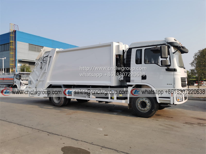 SHACMAN 4x2 210hp waste compactor 15 trash compactor truck