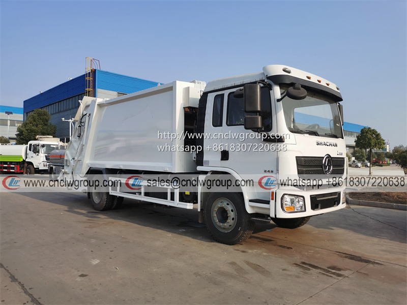 SHACMAN 4x2 210hp waste compactor 15 trash compactor truck