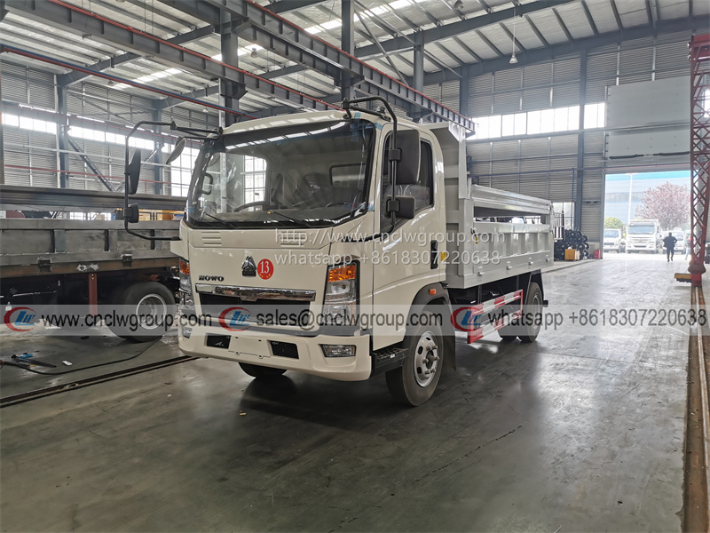 HOWO Euro4 5 ton mini dumper side dump truck for sale