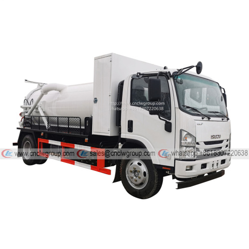 ISUZU NPR/700P 6000 liter vacuum sewage suction truck