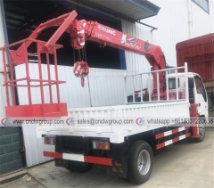 ISUZU NKR 130HP 3.2 ton boom truck with UNIC V370 hydraulic crane