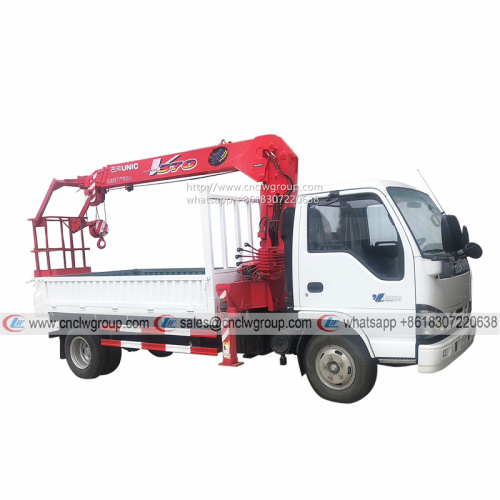 ISUZU NKR 130HP 3.2 ton boom truck with UNIC V370 hydraulic crane