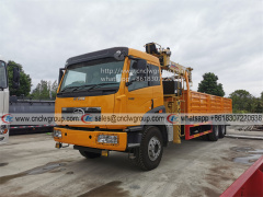 FAW RHD 6x4 crane truck mounted with boom UNIC V800 crane for sale