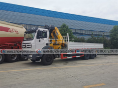 BEIBEN 6x4 RHD truck mounted XCMG 10 ton knuckle crane