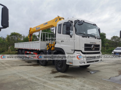 Dongfeng 8x4 12 wheeler boom lift truck mounted XCMG 20 ton crane for sale