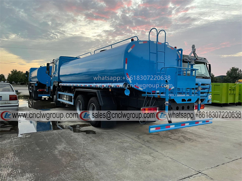 Brand new HOWO 6x4 10w 20000l mobile water carrier bowser tanker sprinkler truck