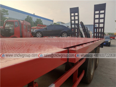 SHACMAN 10 wheeler self loader front lifting jack flatbed truck for excavator