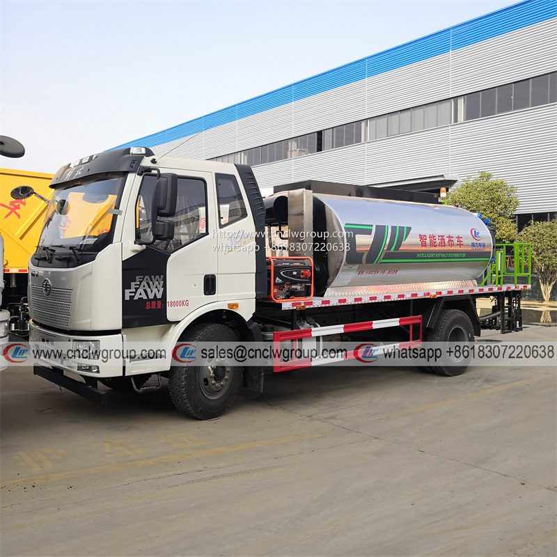 FAW J6 10000 liter intelligent asphalt distributor emulsified asphalt road paver truck