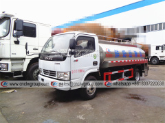 Dongfeng 5000 liter fresh milk tanker truck for carrying milk