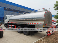 Dongfeng KL 6x4 RHD 20000 liter milk tanker truck carries fresh milk tank wagons for sale