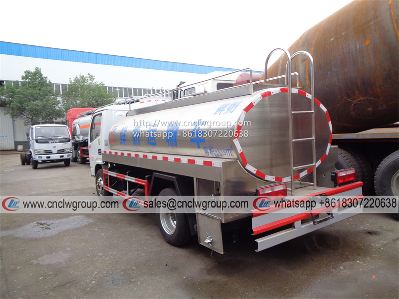 Dongfeng 5000 liter fresh milk tanker truck for carrying milk