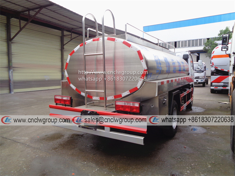 Dongfeng 5000 liter fresh milk tanker truck for carrying milk