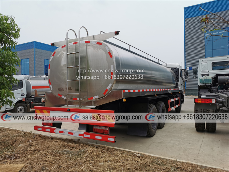 Dongfeng KL 6x4 RHD 20000 liter milk tanker truck carries fresh milk tank wagons for sale