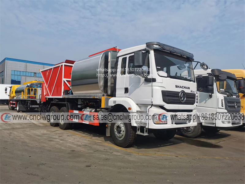 SHACMAN 6x4 20m3 asphalt gravel stone synchronous chip sealer truck