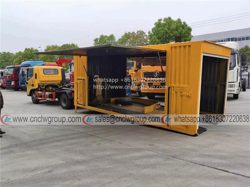 Foton 4 ton box type wrecker tow truck closed van body towing truck
