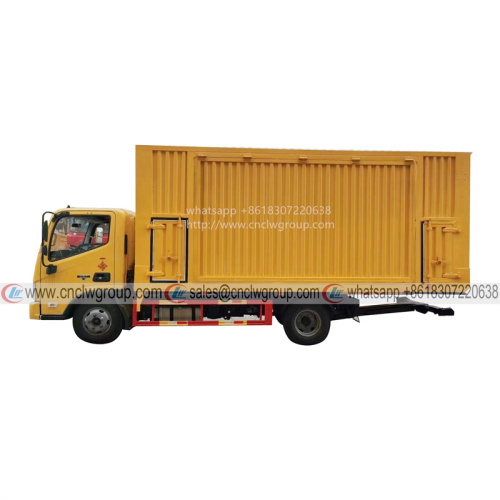 Foton 4 ton box type wrecker tow truck closed van body towing truck