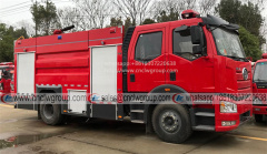 FAW J6 4x2 Double Cab 8000 liter foam water fire engine fire rescue fighting truck