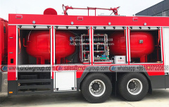 China IVECO Hongyan 10 wheel 6 ton pure dry chemical powder fire engine truck
