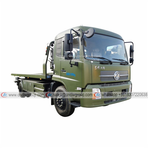 Dongfeng KR 8 ton new wrecker tow truck military green wrecker cost for sale