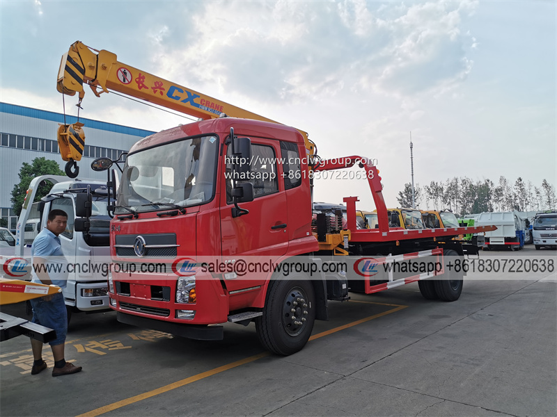 Dongfeng Cummins 190HP 6t 8t cars tow truck for breakdown truck medium duty wrecker for sale