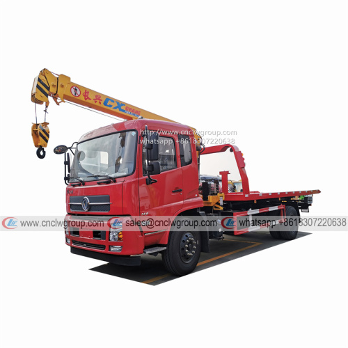 Dongfeng Cummins 190HP 6t 8t cars tow truck for breakdown truck medium duty wrecker for sale