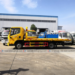 FAW 4 ton wrecker light duty car carrier flat bed tow truck