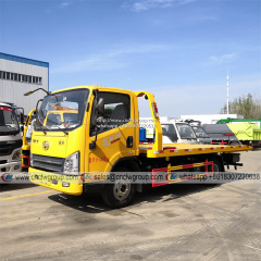 FAW 4 ton wrecker light duty car carrier flat bed tow truck
