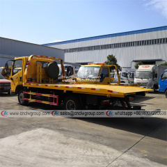 FAW 4 ton wrecker light duty car carrier flat bed tow truck