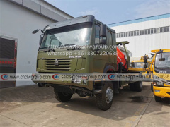 Sinotruk HOWO 4x4 crane wrecker tow truck mounted SANY Palfinger 6.2 ton knuckle crane for sale