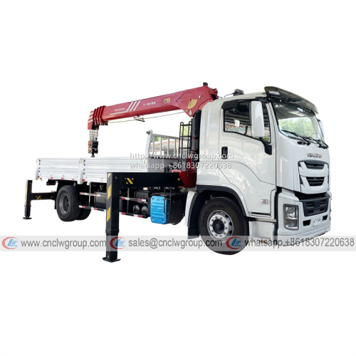 ISUZU GIGA 4x2 6 Wheel Boom Truck Telescopic Truck with 10 ton Extension Crane